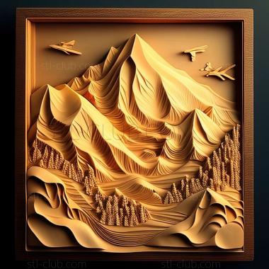 3D model Minami Alps in Japan (STL)